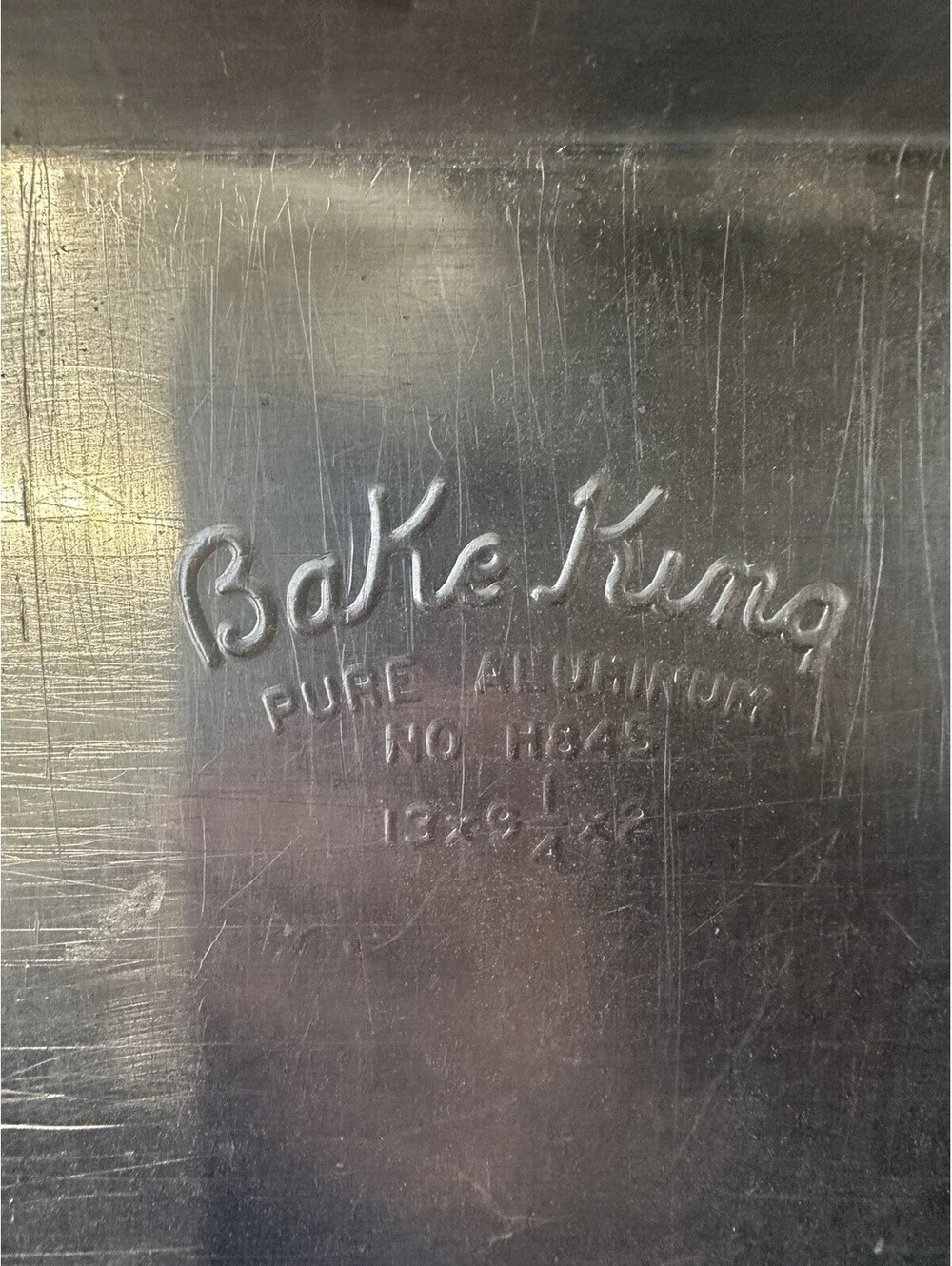 Bake King Pure Aluminum Loaf Pan HB25 13x9x2 Silver Rectangular w/ Handles